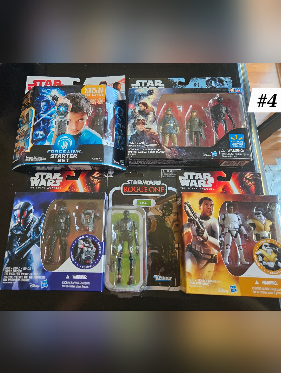 Star Wars Action Figure Lot  Black White Green Blue Accents